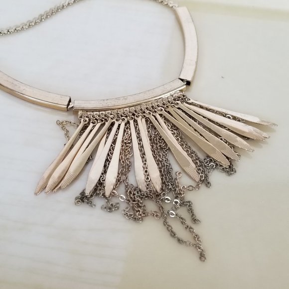 Fringe Necklace 20" Herringbone Chain - Picture 5 of 7